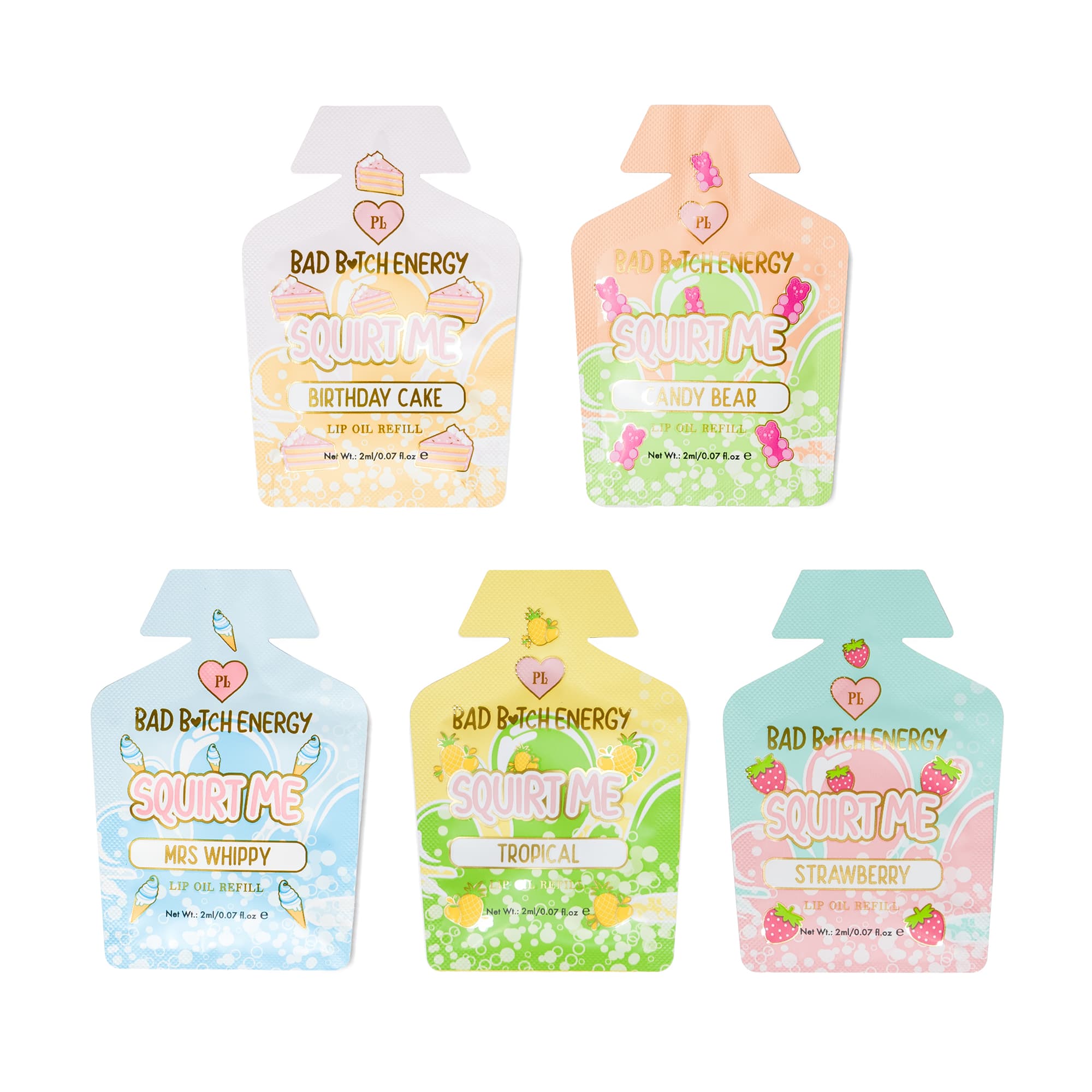 P.Louise Squirt Me Lip Oil Refill Sachet Packs 2ml - Image 6